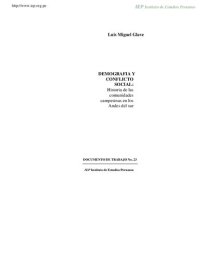 cover of the book Demografía y conflicto social: Historia de las  comunidades campesinas en los  Andes del sur