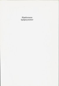 cover of the book Plattformens hjelpesystemer