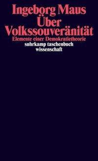 cover of the book Über Volkssouveränität. Elemente einer Demokratietheorie