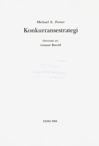 cover of the book Konkurransestrategi