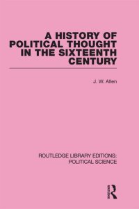 cover of the book A History of Political Thought in the 16th Century