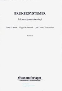 cover of the book Brukersystemer : informasjonsteknologi