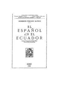 cover of the book El español en el Ecuador