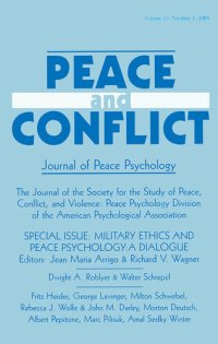 cover of the book Military Ethics and Peace Psychology: A Dialogue:a Special Issue of Peace and Conflict