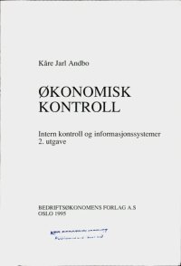 cover of the book Økonomisk kontroll : intern kontroll og informasjonssystemer