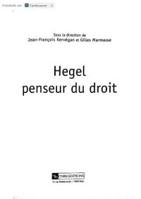 cover of the book Hegel. Peseur du droit