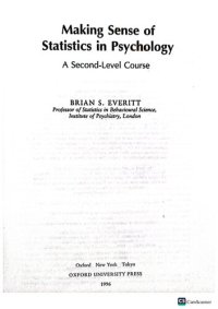 cover of the book Making Sense of Statistics in Psychology