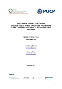 cover of the book ¿Más verde dentro que fuera? Efectos de las áreas naturales protegidas sobre la deforestación y el bienestar en la amazonía (Perú)