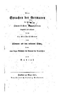 cover of the book Die Sprachen der Germanen in ihren sämtlichen Mundarten