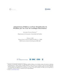 cover of the book Adquisiciones Públicas en Perú: Identificación de Pérdidas por No Usar los Catálogos Electrónicos