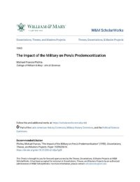 cover of the book The Impact of the Military on Peru's Predemocritization