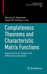 cover of the book Completeness Theorems and Characteristic Matrix Functions: Applications to Integral and Differential Operators