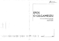 cover of the book Epos o Gilgameszu