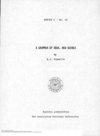 cover of the book A grammar of Kewa, New Guinea