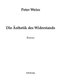 cover of the book Die Ästhetik des Widerstandes