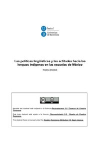 cover of the book Las políticas lingüísticas y las actitudes hacia las lenguas indígenas en las escuelas de México