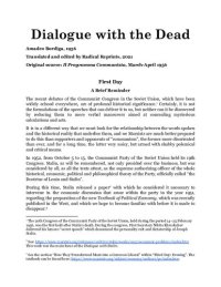 cover of the book Dialogue with the Dead