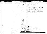 cover of the book La competencia lingüística. Crítica de la génesis y del desarrollo de la teoría de Chomsky