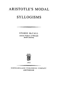 cover of the book Aristotle's Modal Syllogisms