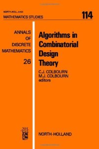 cover of the book Algorithms in Combinatorial Design Theory