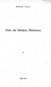 cover of the book Guía de estudios históricos