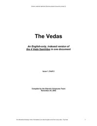 cover of the book The Vedas - An English-only, indexed version of the 4 Veda Samhitas in one document