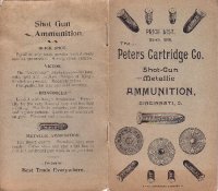 cover of the book Peters Ammunition Price List - March 1896