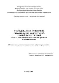 cover of the book Обследование и испытание строительных конструкций, зданий и сооружений. Раздел: Определение класса стальной арматуры и прочности бетона