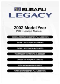 cover of the book 2002 Subaru Legacy Outback Service Manual