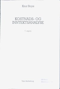 cover of the book Kostnads- og inntektsanalyse