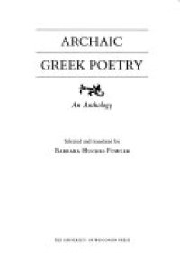 cover of the book Archaic Greek Poetry: An Anthology