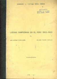 cover of the book Luchas campesinas en el Perú 1900-1920