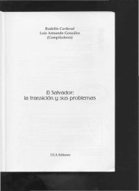 cover of the book El Salvador : la transición y sus problemas