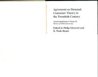 cover of the book Agreement on demand : consumer theory in the twentieth century (-partial uploaded-)