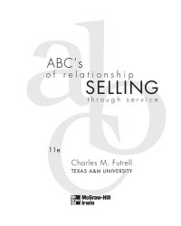 cover of the book ABCs of Relationship Selling Through Service 11th Edition