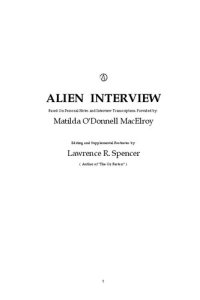 cover of the book 1947 Roswell ALIEN INTERVIEW