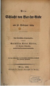 cover of the book Die Schlacht von Bar-sur-Aube am 27. Februar 1814