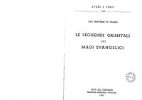 cover of the book Le leggende orientali sui Magi evangelici