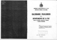 cover of the book Calendario folklórico del departamento de La Paz con un pequeño glosario de música y danzas indígenas