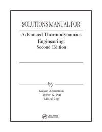 cover of the book Solutions Manual for Advanced Thermodynamics Engineering, Second Edition