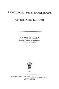 cover of the book Languages with Expressions of Infinite Length