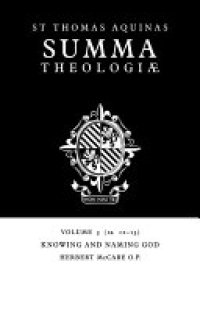 cover of the book Summa Theologiae: Volume 3, Knowing and Naming God: 1a. 12-13