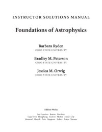 cover of the book Foundations of Astrophysics Instructor Solutions Manual