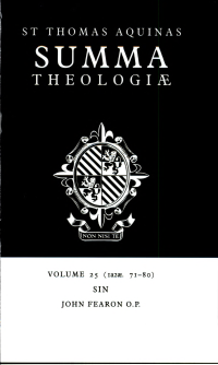 cover of the book Summa Theologiae: Volume 25, Sin: 1a2ae. 71-80