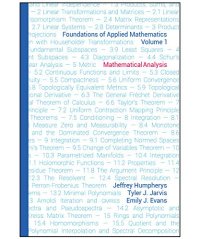 cover of the book Foundations of Applied Mathematics, Volume 1: Mathematical Analysis