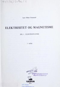 cover of the book Elektrisitet og magnetisme 1 : Elektrostatikk