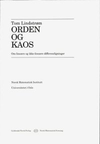 cover of the book Orden og kaos : om lineære og ikke-lineære differensligninger