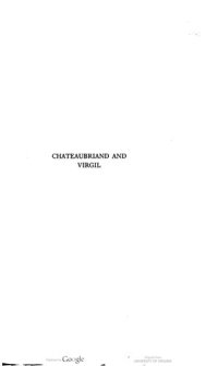 cover of the book Chateaubriand and Virgil