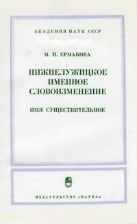 cover of the book Нижнелужицкое именное словоизменение. Имя существительное