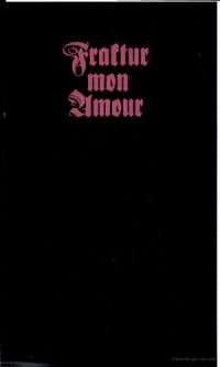 cover of the book Fraktur Mon Amour